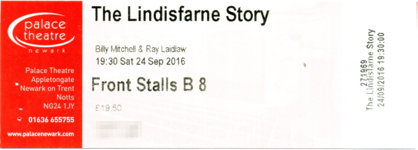 2016 LINDISFARNE STORY ticket
