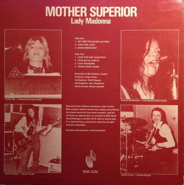 1975 MOTHER SUPERIOR Lady Madonna back